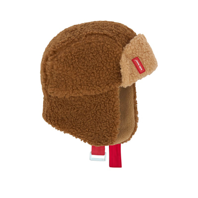 Gorro russo em sherpa e polar bicolor Cozy Sven para criança e bebé – vista de perfil