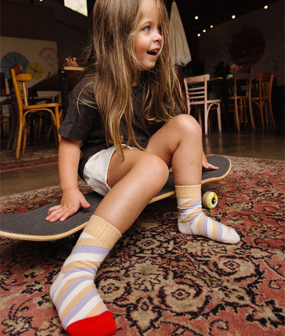 Meias infantis Violette, algodão orgânico, acessório colorido, presente para criança, desde 1 ano, Cool Kids Only!