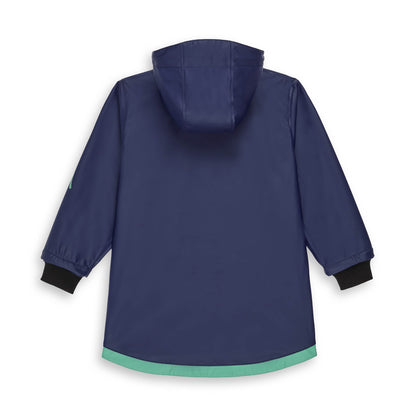 Impermeável de chuva com capuz Night para criança – vista plana, de costas