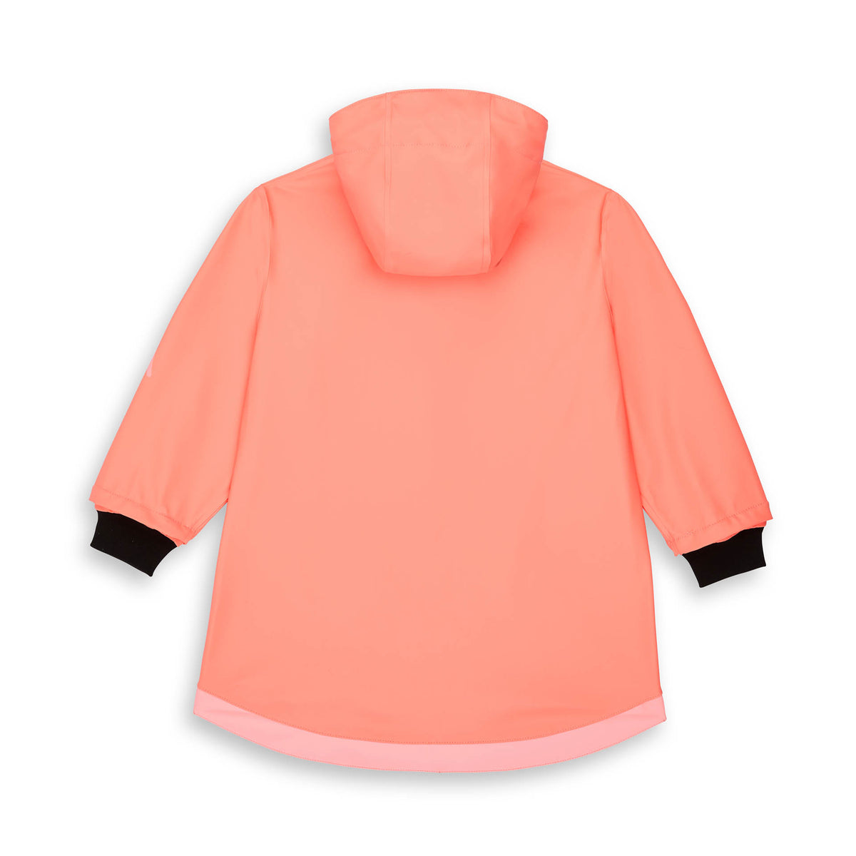 Impermeável com capuz Pink para criança – vista plana, de costas