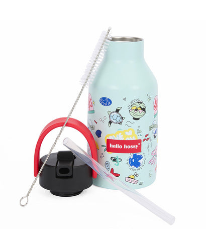 Garrafa reutilizável infantil Ocean Lover: isotérmica, 350 ml, adaptada a crianças, Cool Kids Only !
