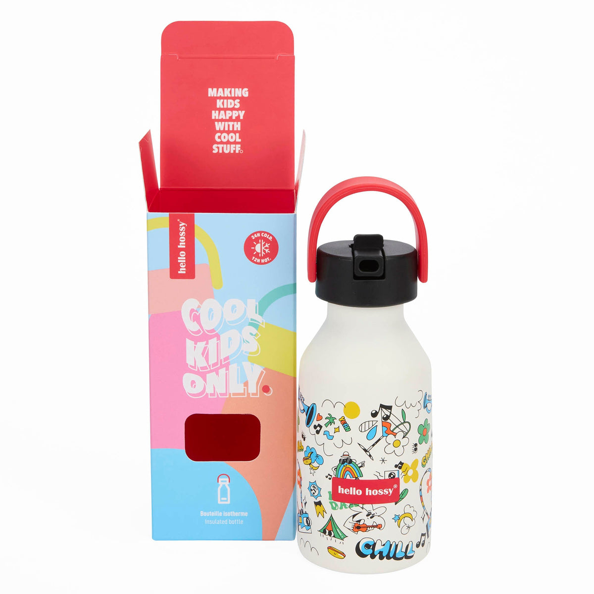 Garrafa reutilizável infantil Chill: isotérmica, 350 ml, adequada para crianças, Cool Kids Only!