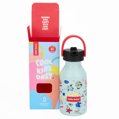 Garrafa reutilizável infantil Ocean Lover: isotérmica, 350 ml, adaptada a crianças, Cool Kids Only !