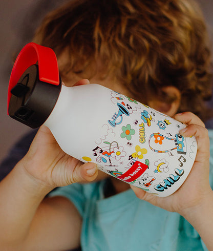 Garrafa reutilizável infantil Chill: isotérmica, 350 ml, adequada para crianças, Cool Kids Only!