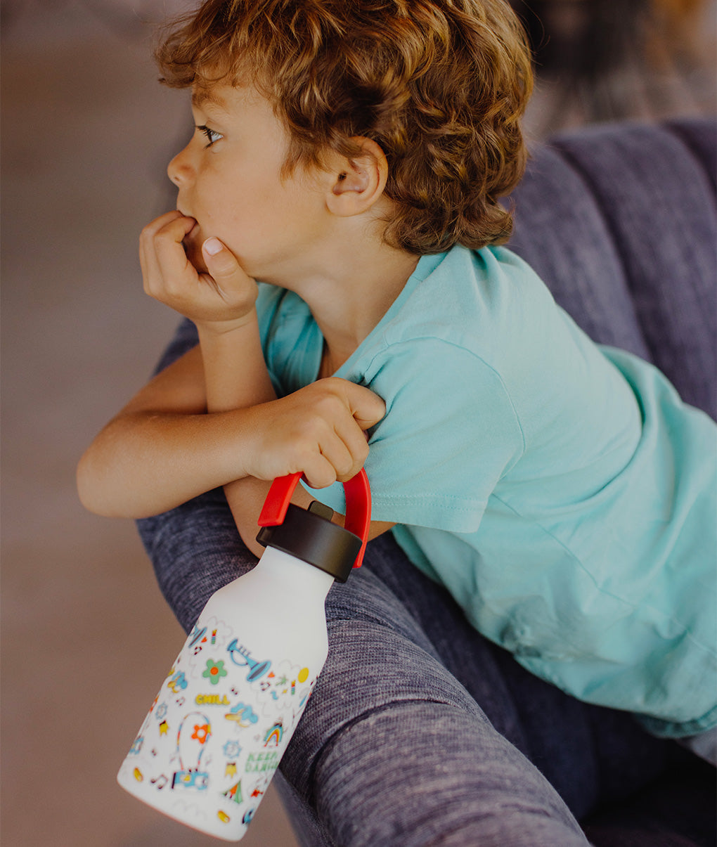 Garrafa reutilizável infantil Chill: isotérmica, 350 ml, adequada para crianças, Cool Kids Only!