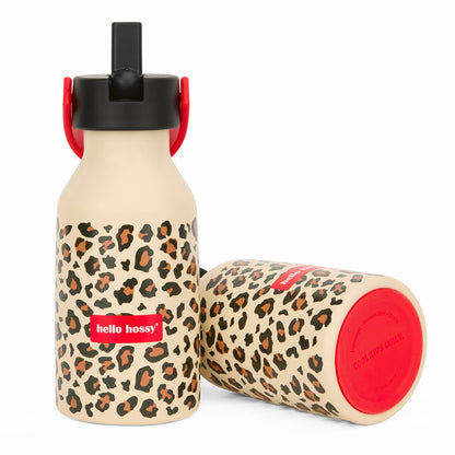 Garrafa reutilizável leopard para crianças e bebés, Cool Kids Only, Hello Hossy