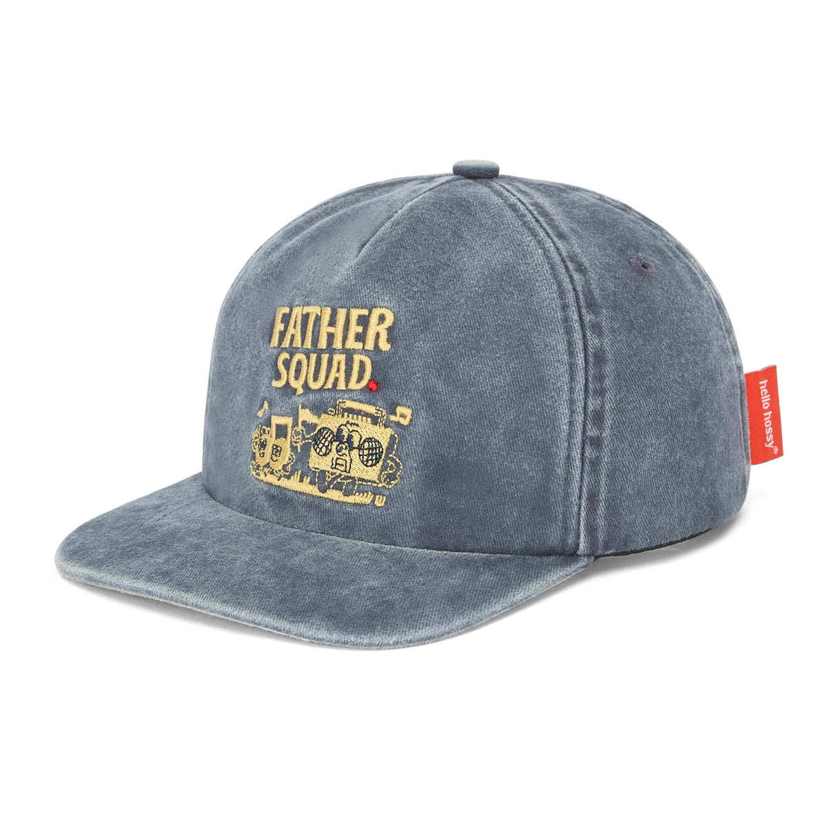 Boné infantil azul com bordado Father Squad Hello Hossy