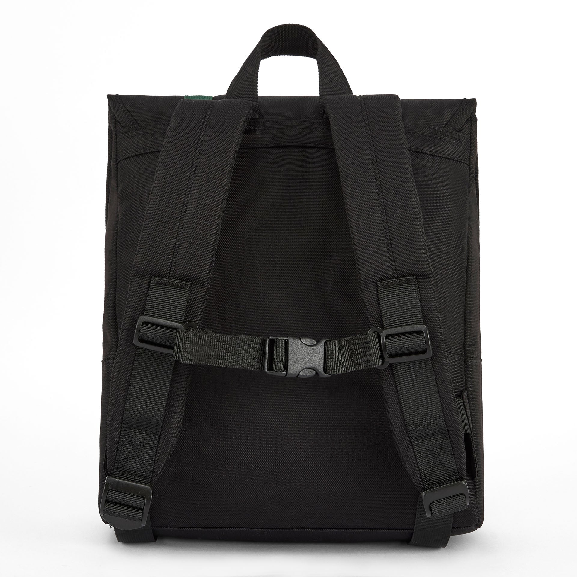 Mochila infantil preta com alças acolchoadas e tira central Hello Hossy