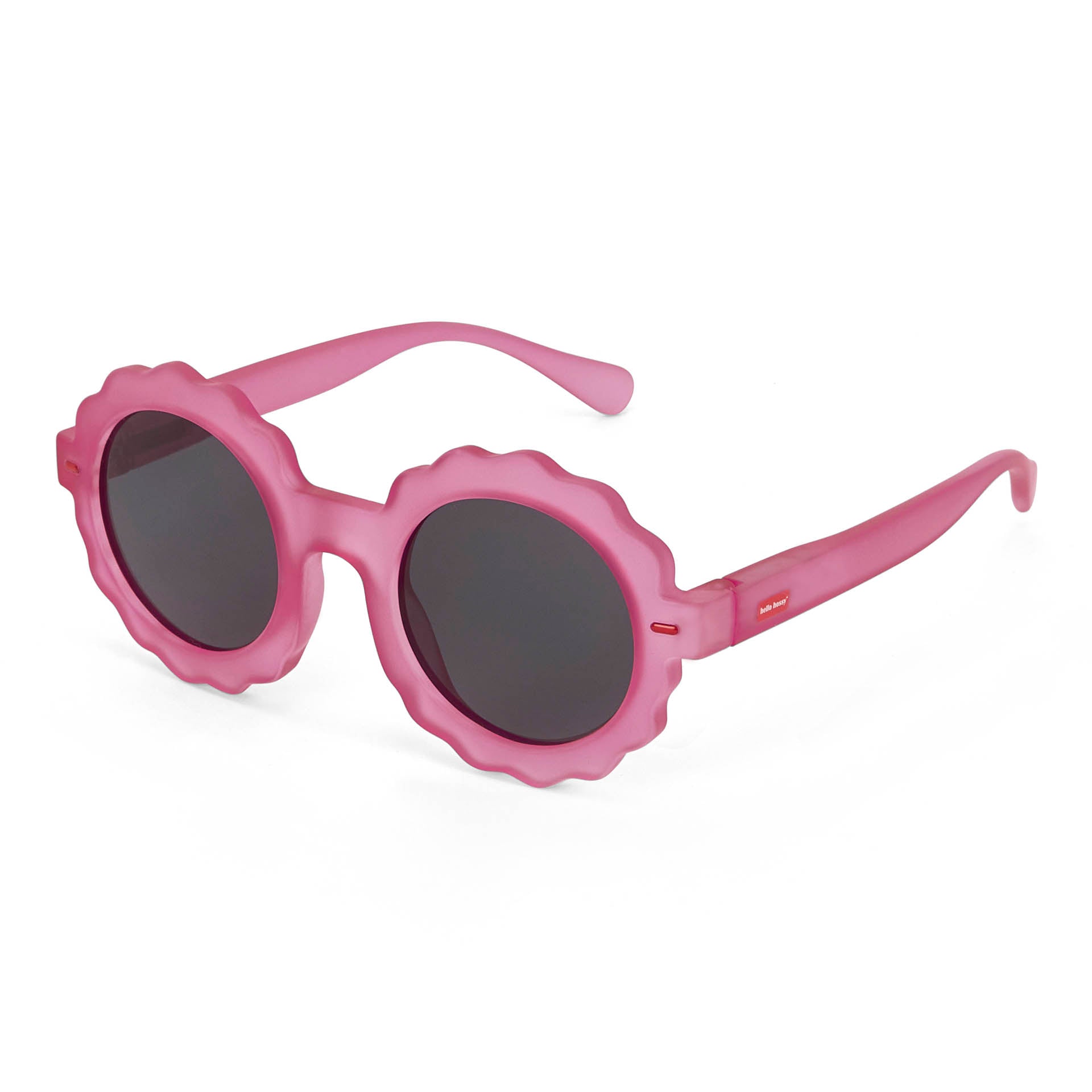 Óculos de sol infantis fuchsia, formato de flor, lentes escuras Hello Hossy