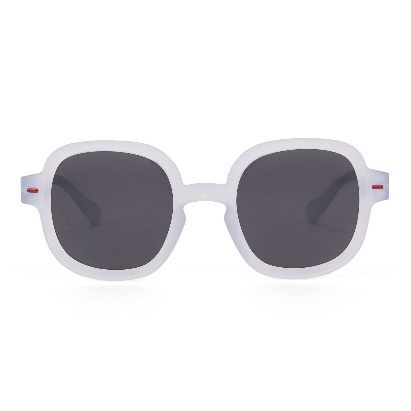 Óculos de sol para criança, formato redondo, armação cinzenta, lentes escuras Hello Hossy