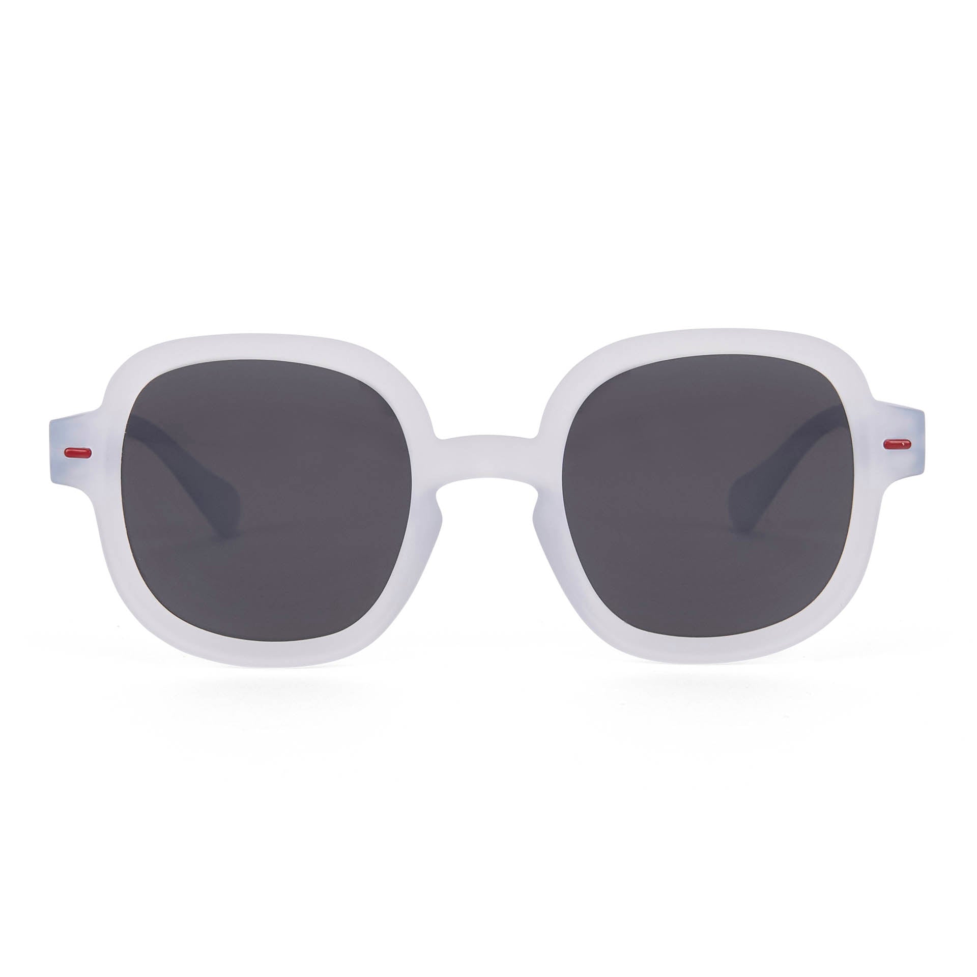 Óculos de sol para criança, formato redondo, armação cinzenta, lentes escuras Hello Hossy