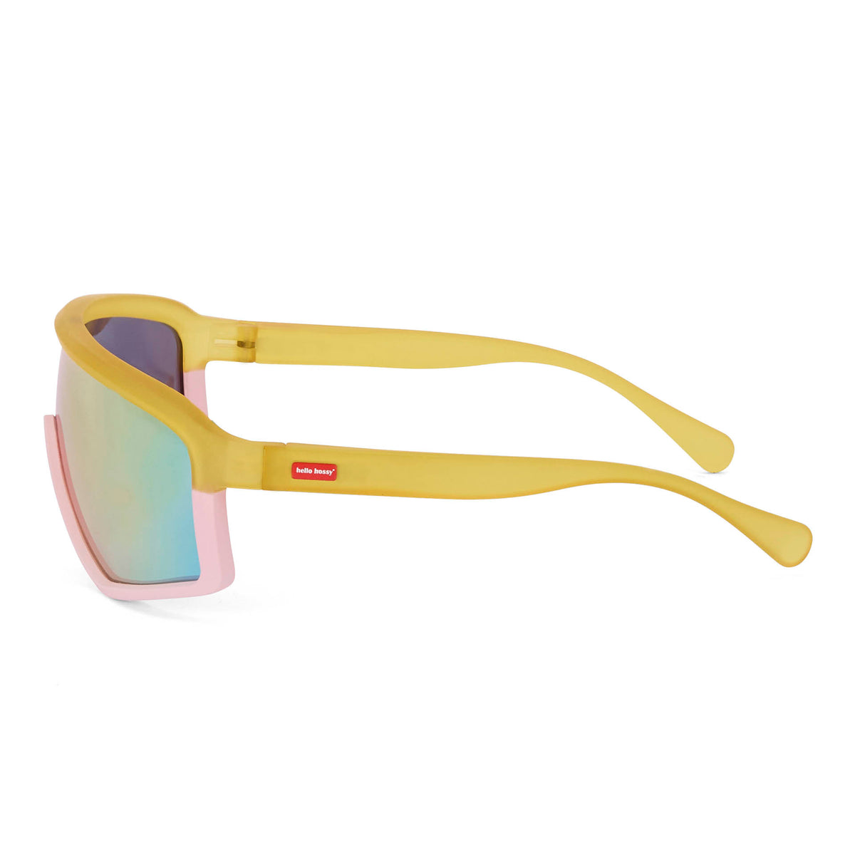 Óculos de sol infantis laranja e rosa, lentes espelhadas, estilo desportivo Hello Hossy