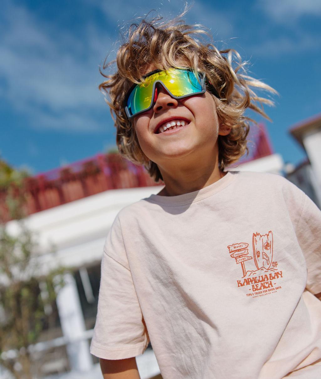 Óculos de sol infantis estilo desportivo, lentes polarizadas multicoloridas Hello Hossy