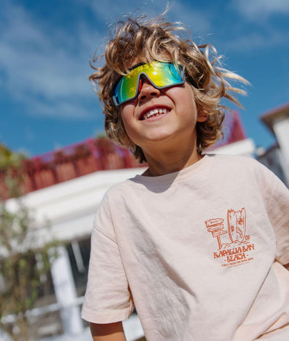 Óculos de sol infantis estilo desportivo, lentes polarizadas multicoloridas Hello Hossy