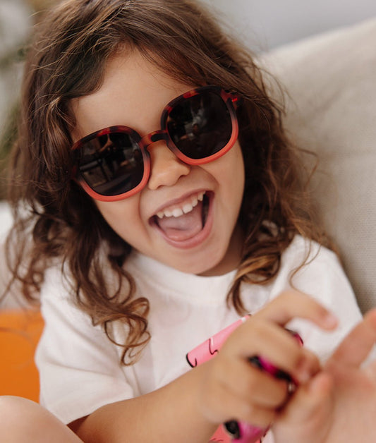 Óculos de sol Koody Craky Red para crianças e bebés, Cool Kids Only, Hello Hossy