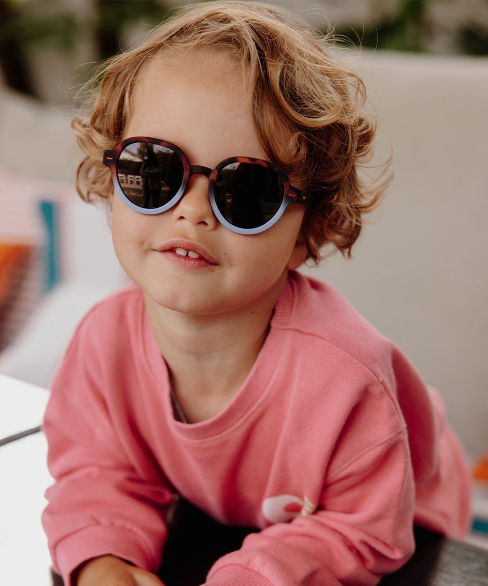 Óculos de sol Megy Craky Blue para crianças e bebés, Cool Kids Only, Hello Hossy
