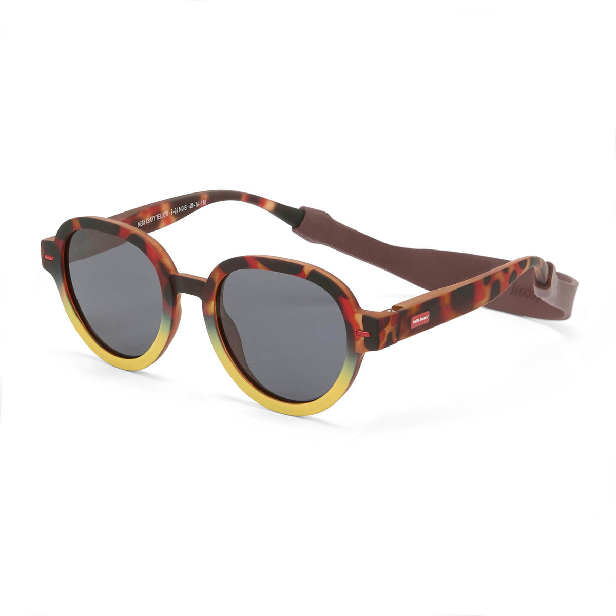 Óculos de sol Megy Craky Yellow para crianças e bebés, Cool Kids Only, Hello Hossy