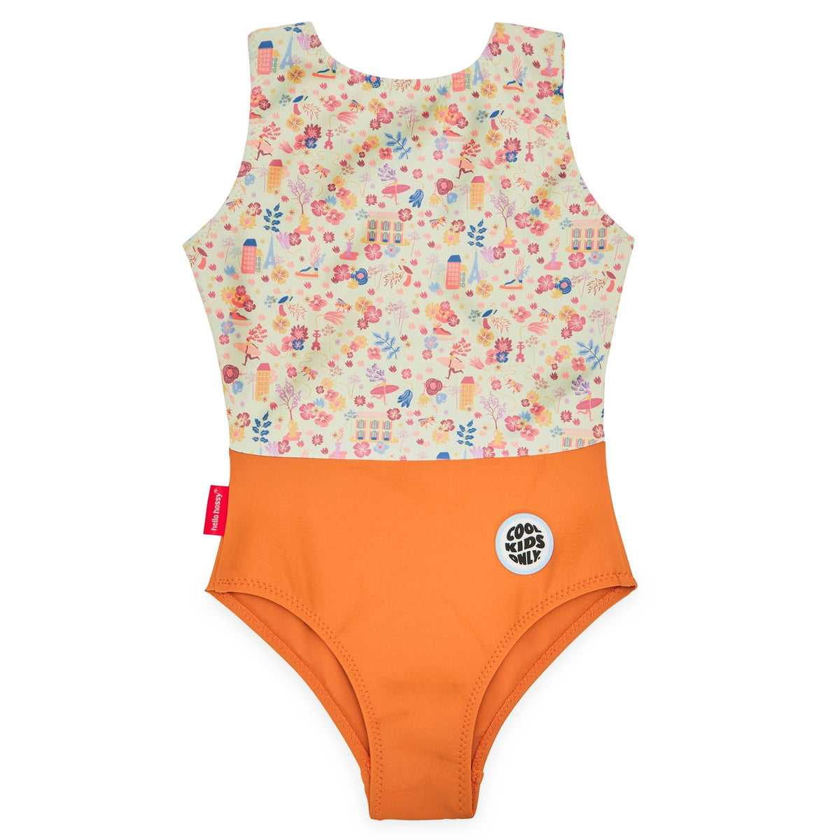 Fato de banho para menina Dried Flowers Anti-UV, de uma peça, Cool Kids Only !