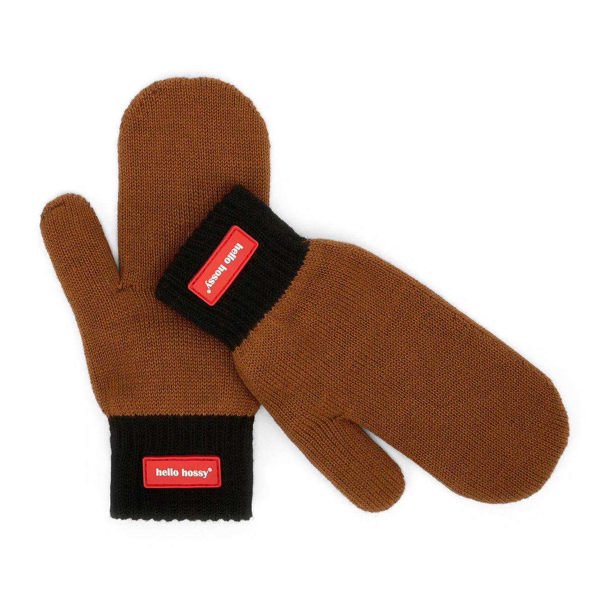 Luvas-múfla de malha bicolor Hotty Blacky para criança e bebé – vista plana