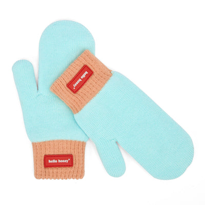 Luvas-múfla de malha bicolor Hotty Candy para criança e bebé – vista plana