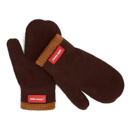 Luvas-múfla Hotty Chocolate para crianças e bebés, Cool Kids Only, Hello Hossy