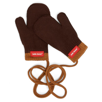 Luvas-múfla Hotty Chocolate para crianças e bebés, Cool Kids Only, Hello Hossy