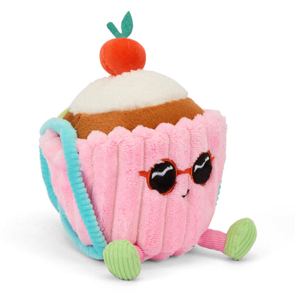 Peluche original para criança Hello Hossy em forma de bolo Cherry Cake – vista de 3/4
