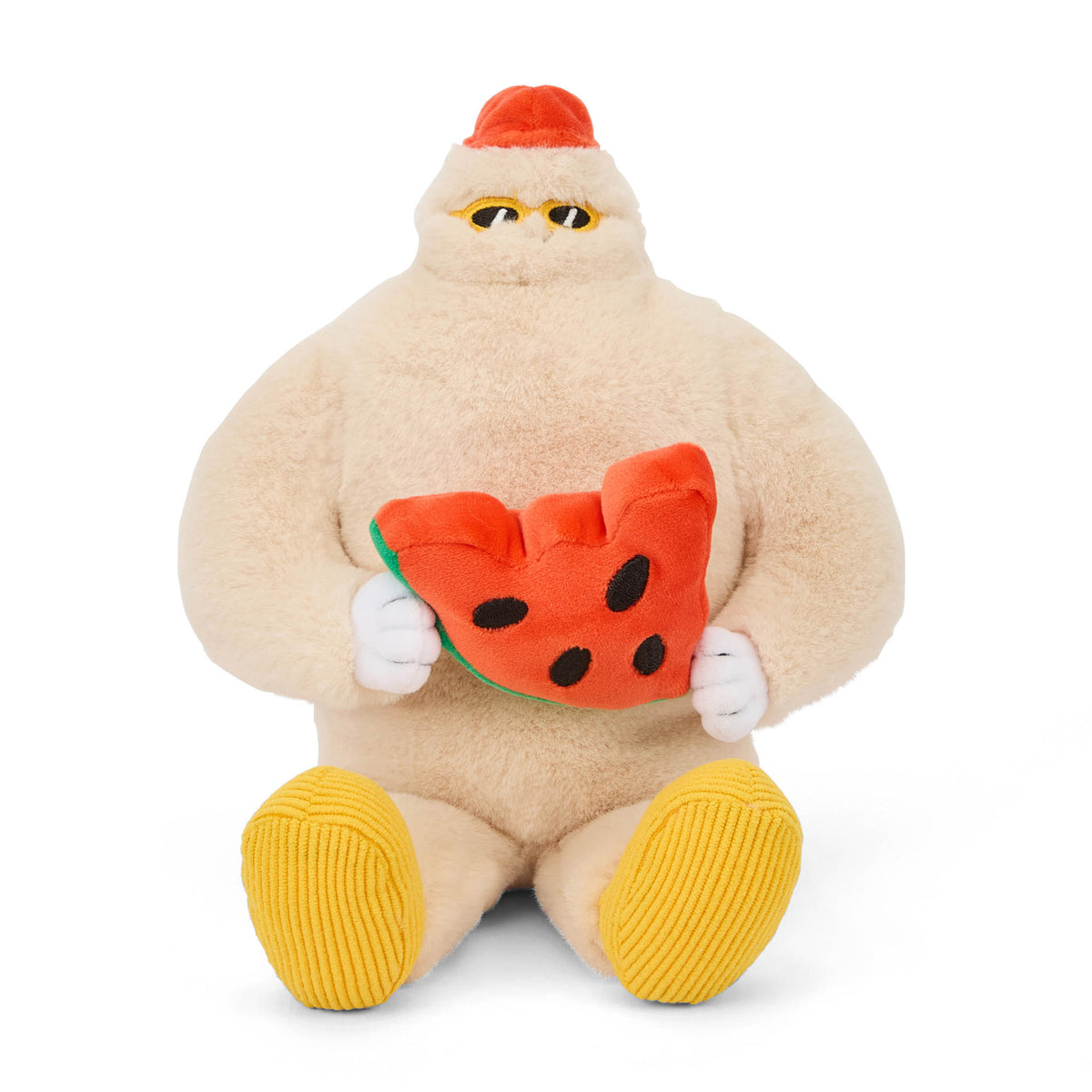Peluche original para criança Hello Hossy em forma de ieti Frosty Yeti - vista de frente, pousado