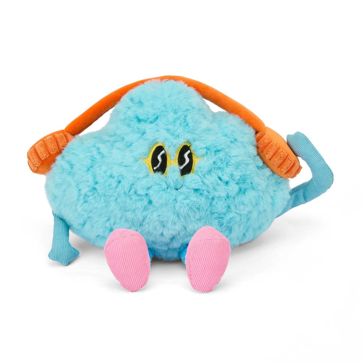 Peluche original para criança Hello Hossy em forma de nuvem Rock N Cloud - vista de frente, pousada