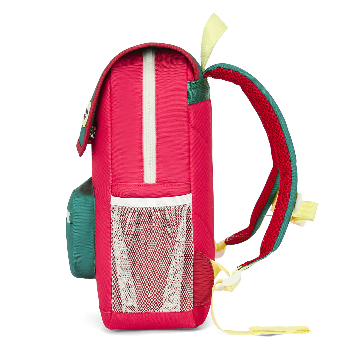 Mochila infantil framboise com bolso em rede Hello Hossy