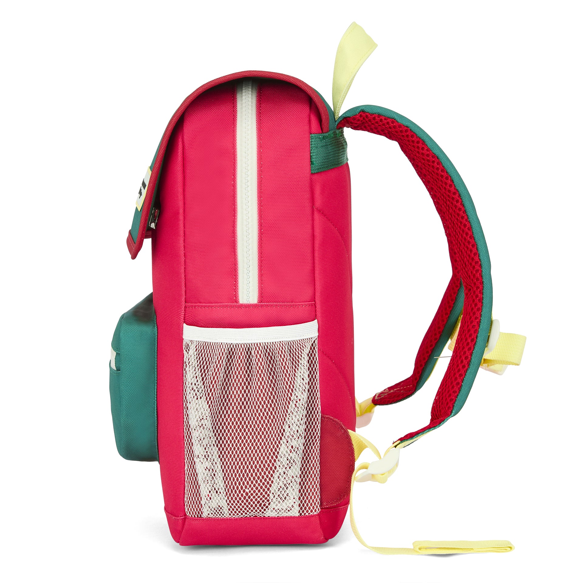 Mochila infantil framboise com bolso em rede Hello Hossy