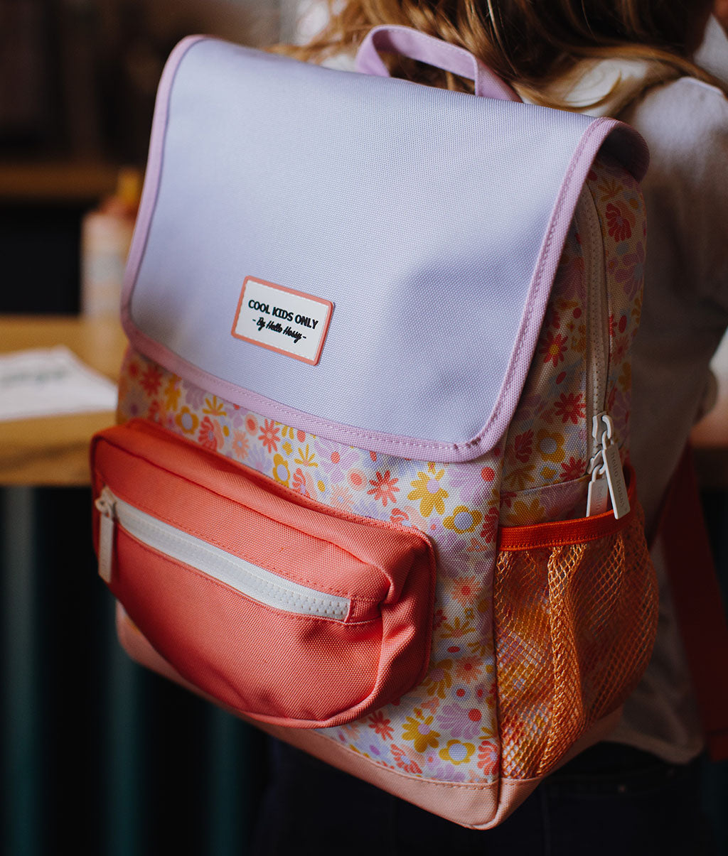 Mochila escolar para crianças Retro Flowers, ecorresponsável, a partir dos 2 anos, Cool Kids Only !