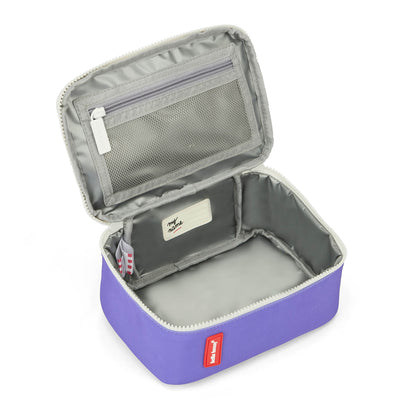 Saco de almoço infantil violeta, interior cinzento, compartimentos Hello Hossy
