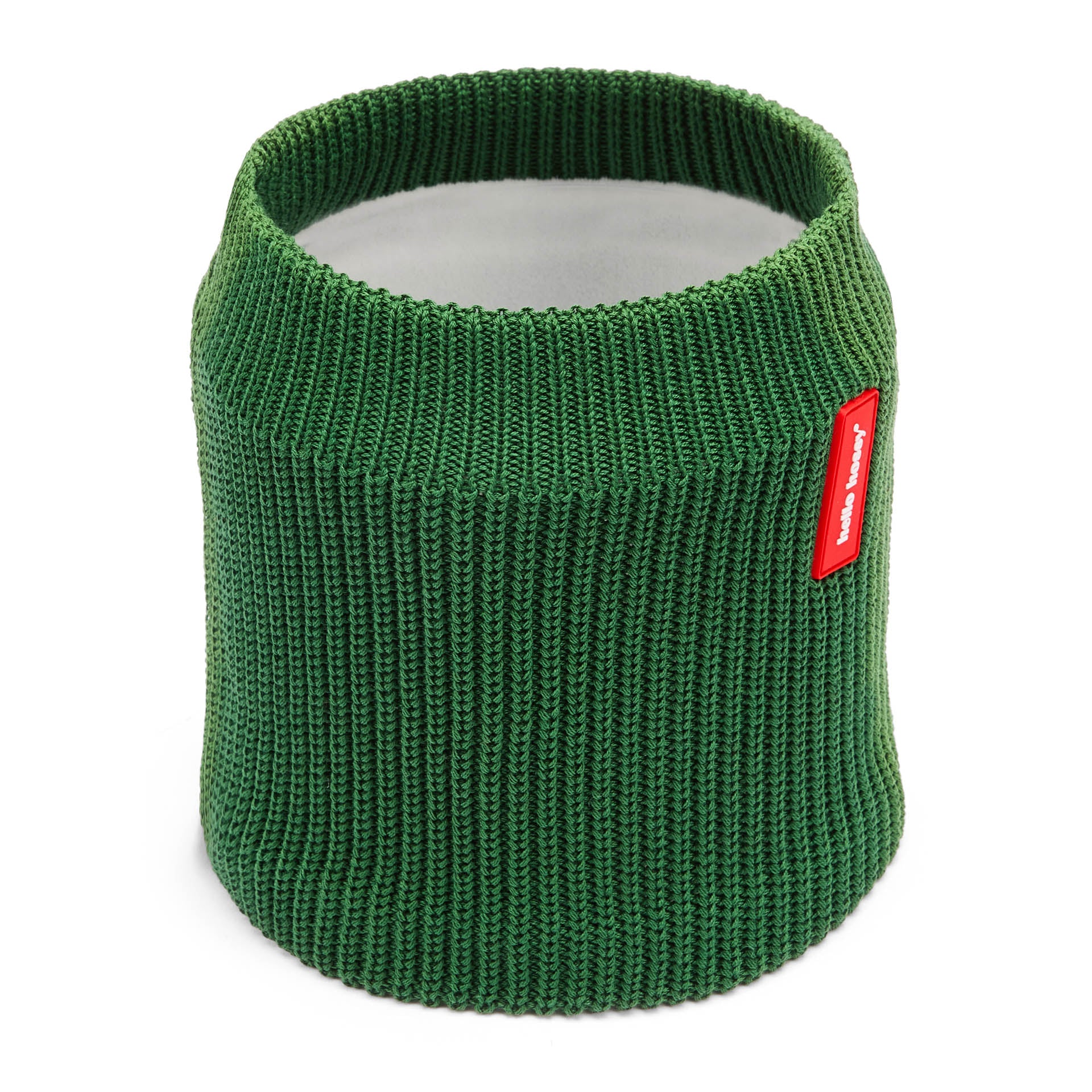 Snood infantil verde em malha canelada com forro polar Hello Hossy
