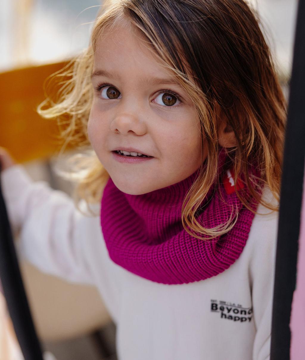 Snood infantil violeta, malha suave e quente Hello Hossy