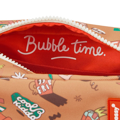 Nécessaire infantil castanho com motivo de música Hello Hossy