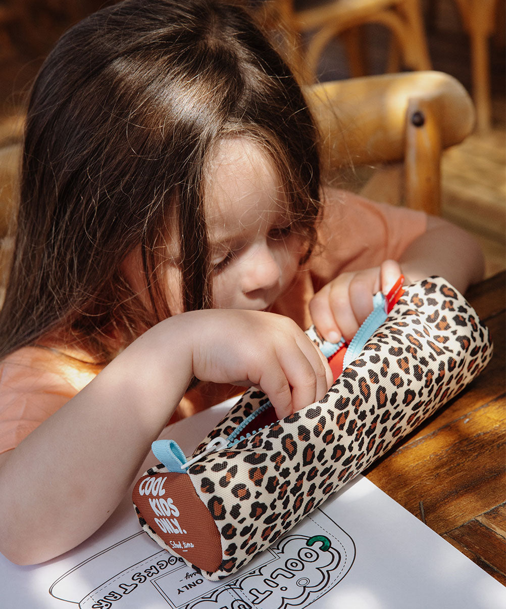 Estojo escolar para crianças leopard, pré-escolar e ensino básico, Cool Kids Only!