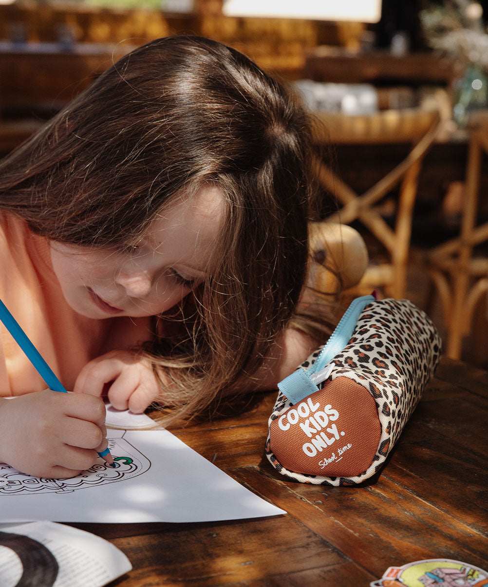 Estojo escolar para crianças leopard, pré-escolar e ensino básico, Cool Kids Only!