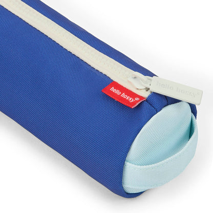 Estojo escolar infantil azul-claro e azul-escuro com fecho de correr Hello Hossy