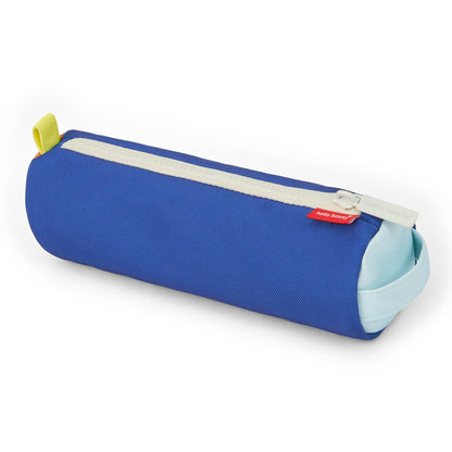 Estojo escolar infantil azul-claro e azul-escuro, pega amarela Hello Hossy