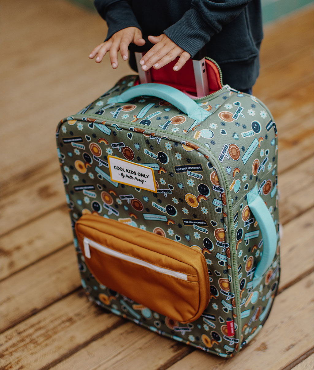 Mala de viagem infantil Smiley, formato de cabine, com rodas, Cool Kids Only!