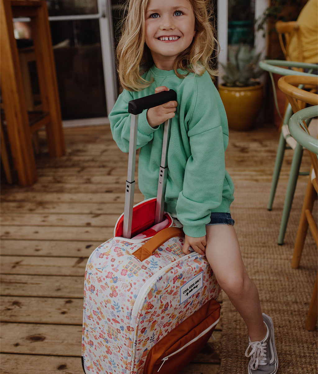 Mala de viagem infantil Dried Flowers, formato de cabine, com rodas, Cool Kids Only!