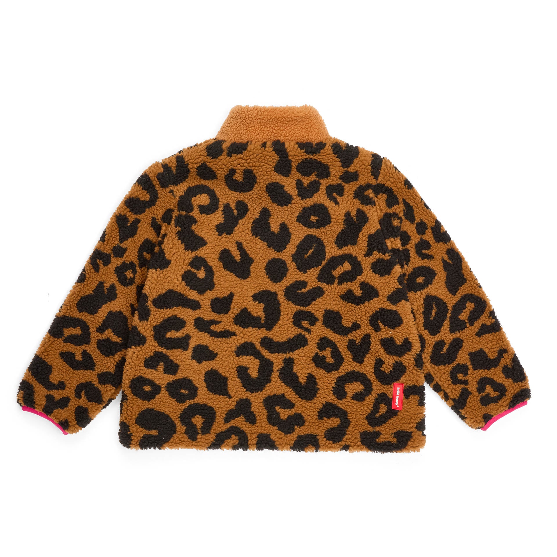 Casaco polar infantil leopard, vista traseira Hello Hossy