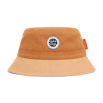 Chapéu bucket para crianças Mini Chesnut com cordão, 100% algodão orgânico, certificado Oeko-Tex, desde os 9 meses, Cool Kids Only!
