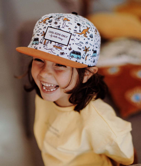 Boné infantil Aussie, pala reta, ecorresponsável, certificado Oeko-Tex, desde os 9 meses, Cool Kids Only !