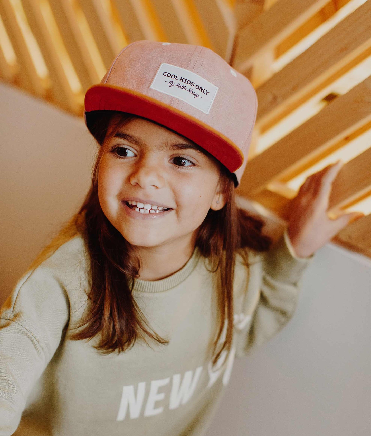 Boné Daim Old Pink para crianças e bebés, Cool Kids Only, Hello Hossy