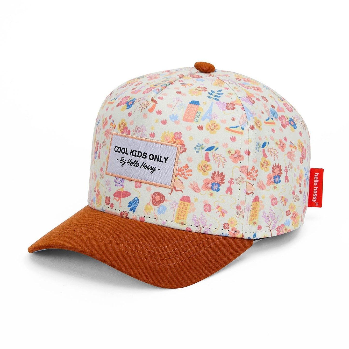 Boné infantil Dried Flowers, pala curva, ecorresponsável, certificado Oeko-Tex, desde os 9 meses, Cool Kids Only!