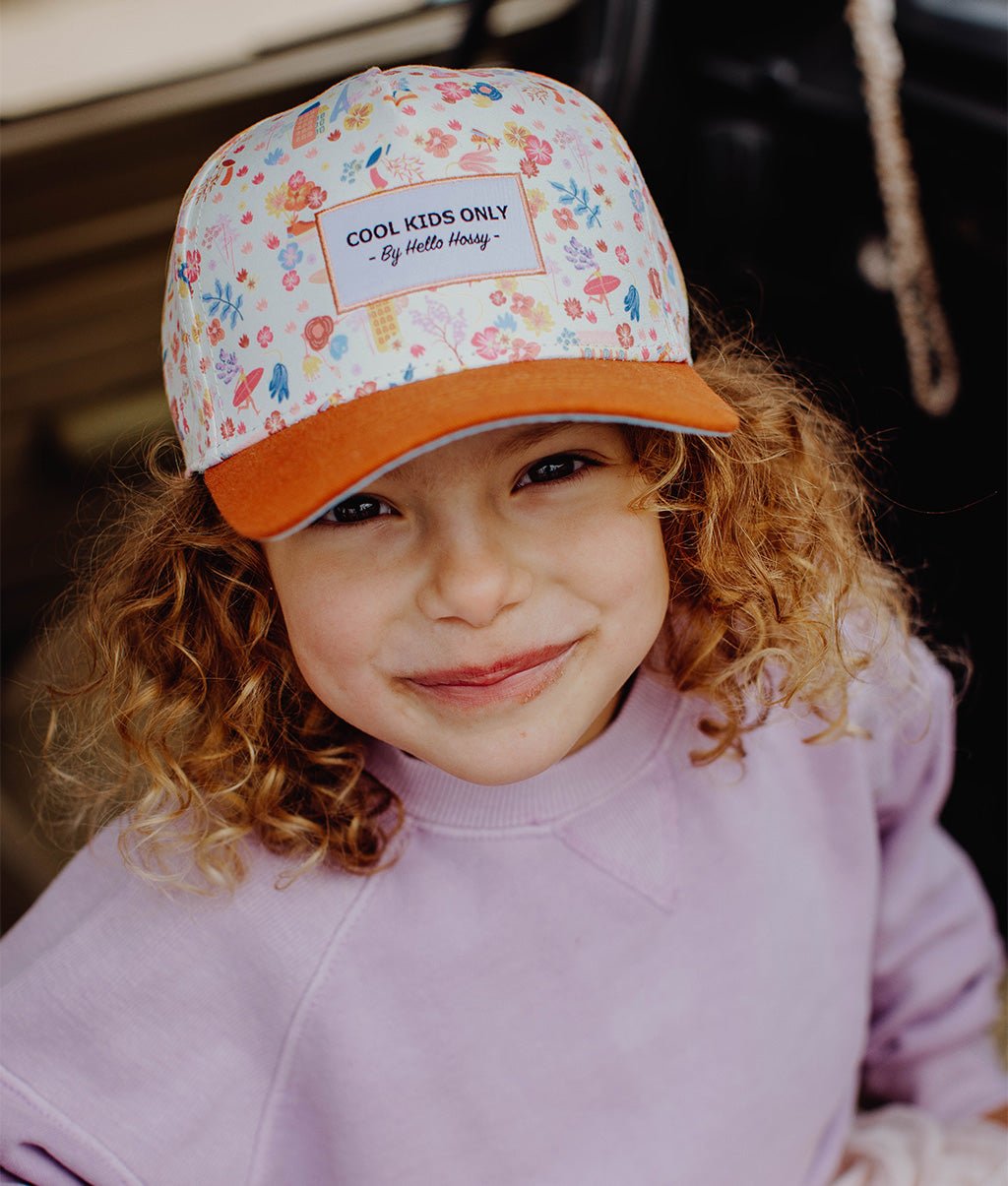 Boné infantil Dried Flowers, pala curva, ecorresponsável, certificado Oeko-Tex, desde os 9 meses, Cool Kids Only!