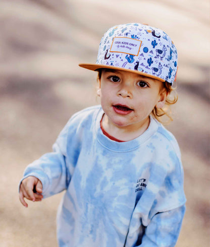 Boné infantil Lama, pala reta, ecorresponsável, certificado Oeko-Tex, desde os 9 meses, Cool Kids Only!