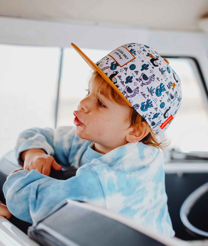 Boné infantil Lama, pala reta, ecorresponsável, certificado Oeko-Tex, desde os 9 meses, Cool Kids Only!